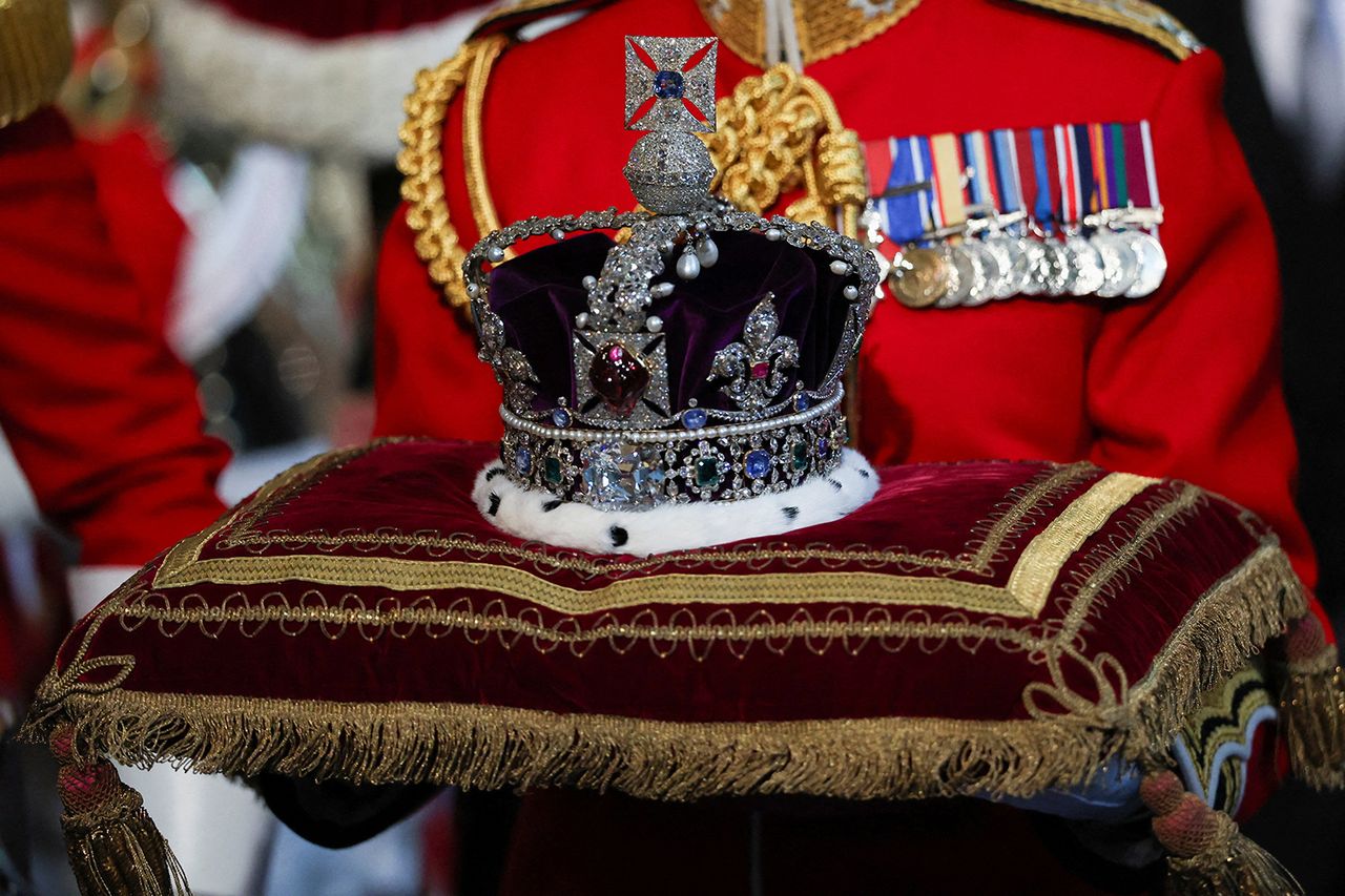 The Imperial State Crown at the State Opening of Parliament on May 13, 2026Credit: Suzanne Plunkett / POOL / AFP via Getty