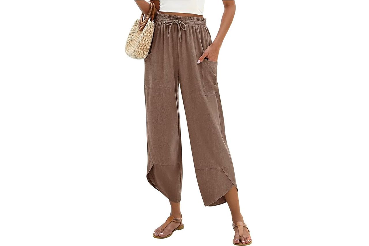 LOMON Women Linen Palazzo Pants Credit: Amazon