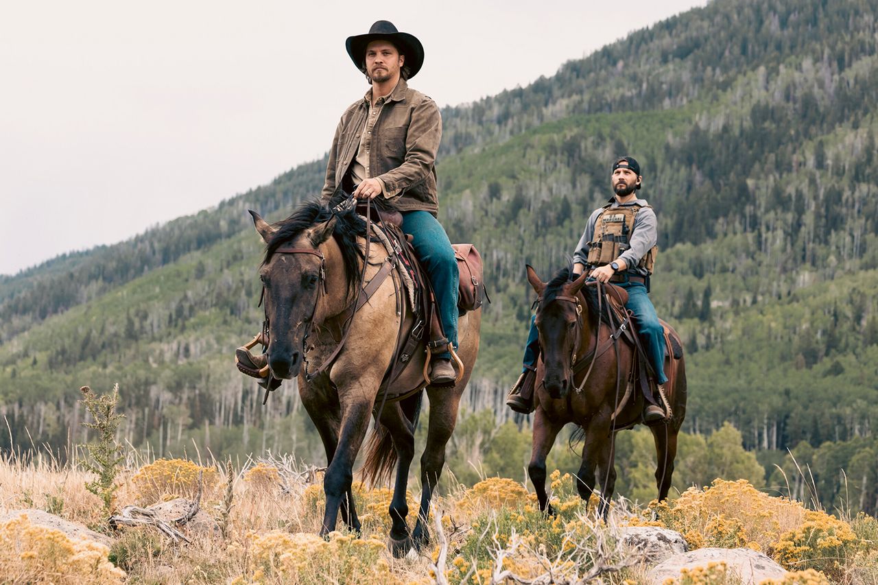 Luke Grimes as Kayce Dutton and Logan Marshall-Green as Pete Calvin in 'Marshals'. Luke Grimes as Kayce Dutton and Logan Marshall-Green as Pete Calvin in 'Marshals'.Credit: Sonja Flemming/CBS