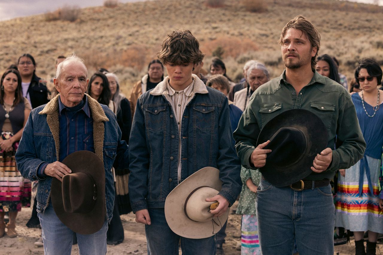 Rudy Ramos as Felix Long, Brecken Merrill as Tate Dutton and Luke Grimes as Kayce Dutton in Marshals. Rudy Ramos as Felix Long, Brecken Merrill as Tate Dutton and Luke Grimes as Kayce Dutton in Marshals.Credit: Sonja Flemming/CBS
