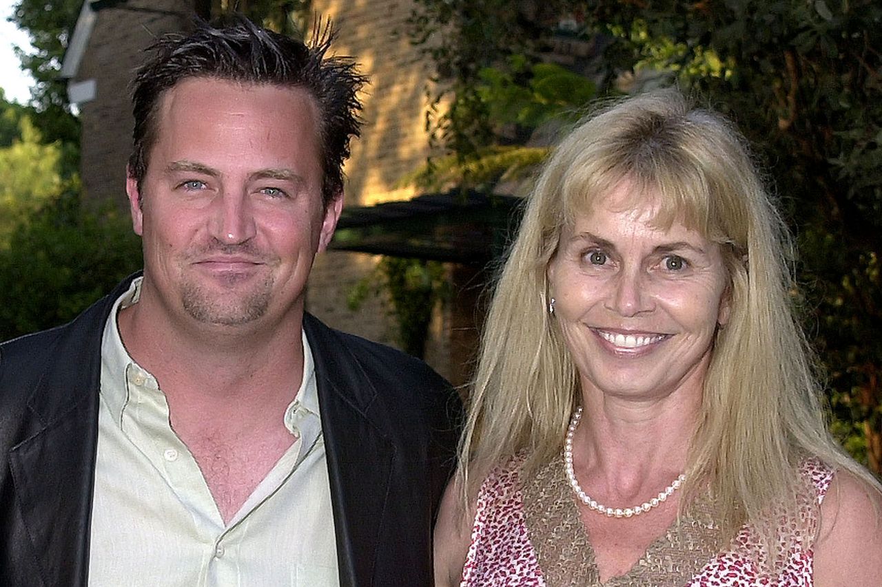 Matthew Perry with mom Suzanne during LA Kings & the Canadian Community Pay Tribute to Garnet Matthew Perry with mom Suzanne MorrisonCredit: Gregg DeGuire/WireImage