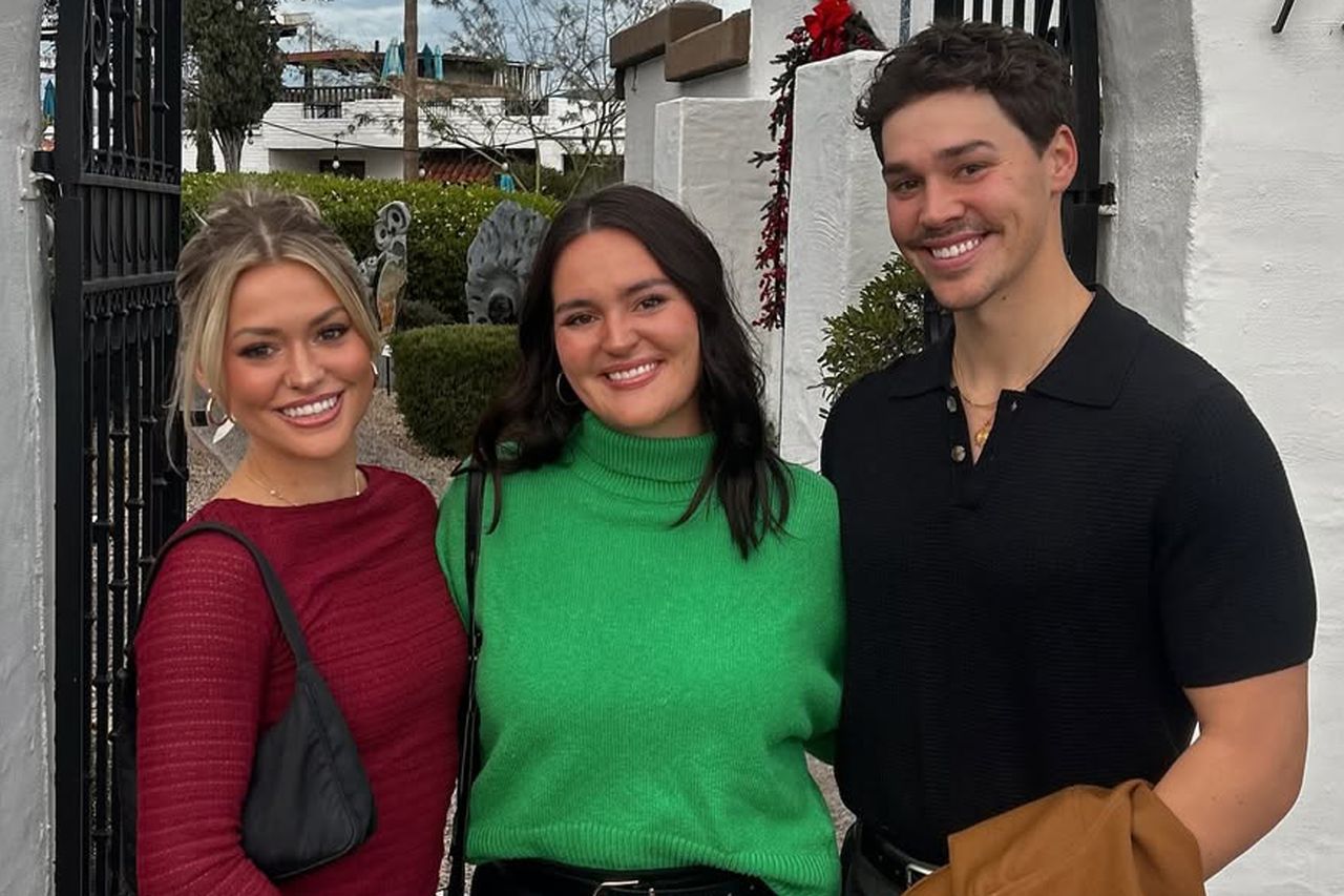 Noah Beck with his sisters Haley and Tatum in December 2024.Credit: Tatum Beck/Instagram