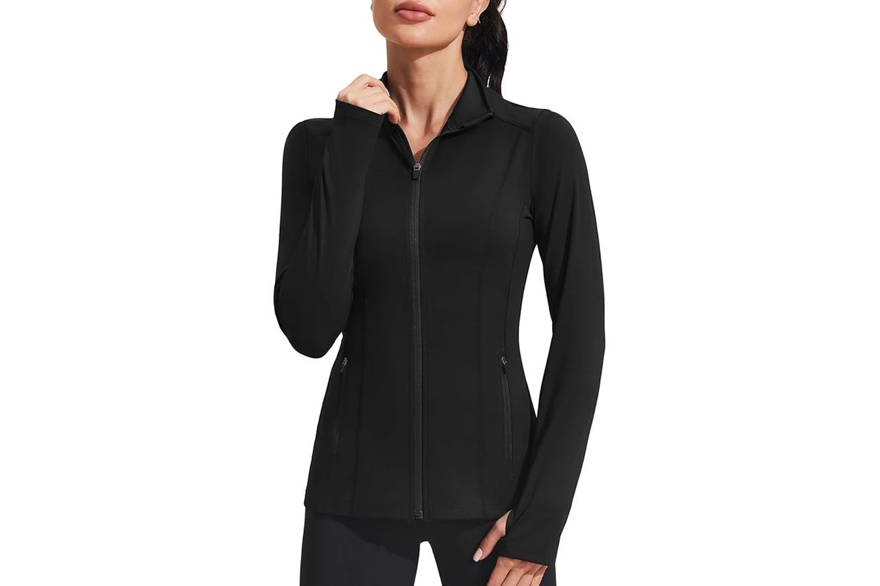 PINSPARK Women's Athletic Jacket Credit: Amazon