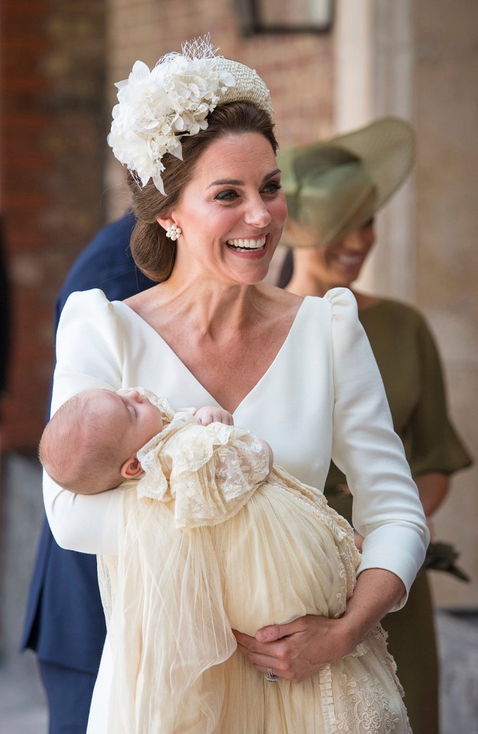 Kate Middleton cradles Prince Louis at his Christening