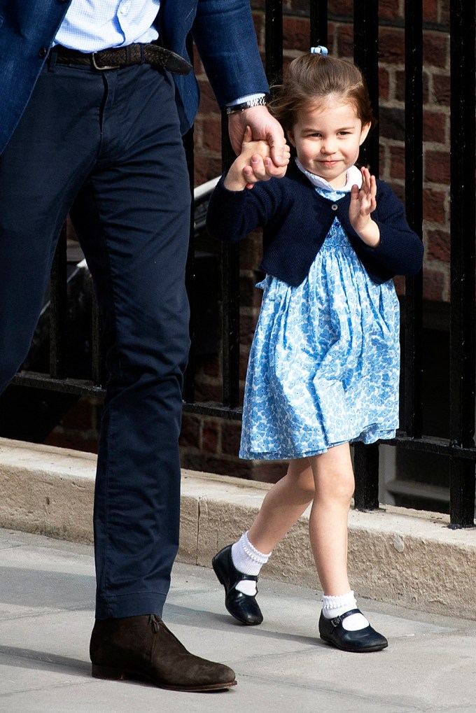 Princess Charlotte At A Hospital To Meet Prince Louis