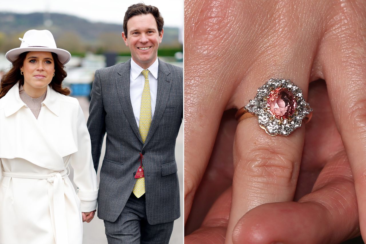 Princess Eugenie and Jack Brooksbank.Credit: Max Mumby/Indigo/Getty; Jonathan Brady/PA Images via Getty