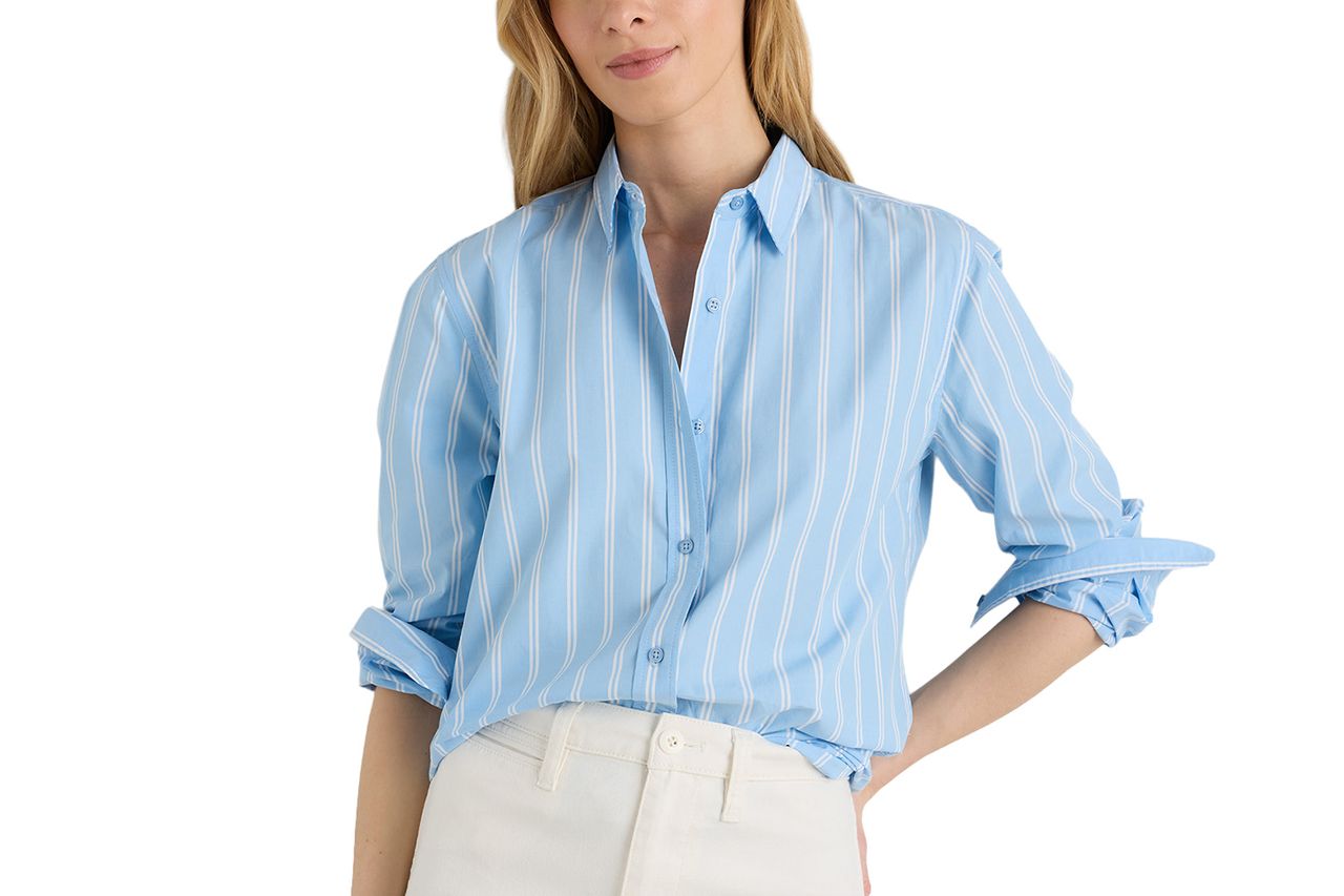Quince 100% Organic Cotton Poplin Long Sleeve Shirt Credit: Quince