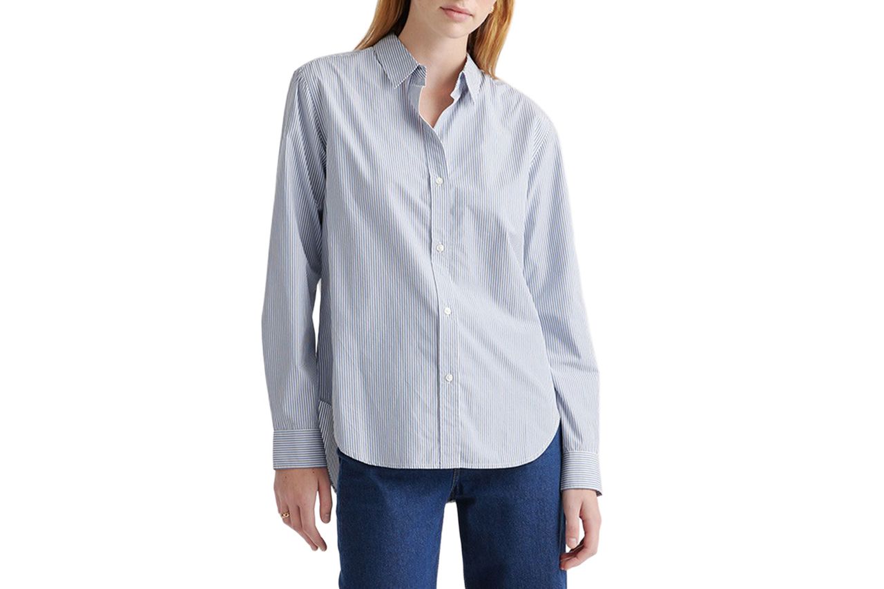 100% Organic Cotton Poplin Long Sleeve Shirt Credit: Quince