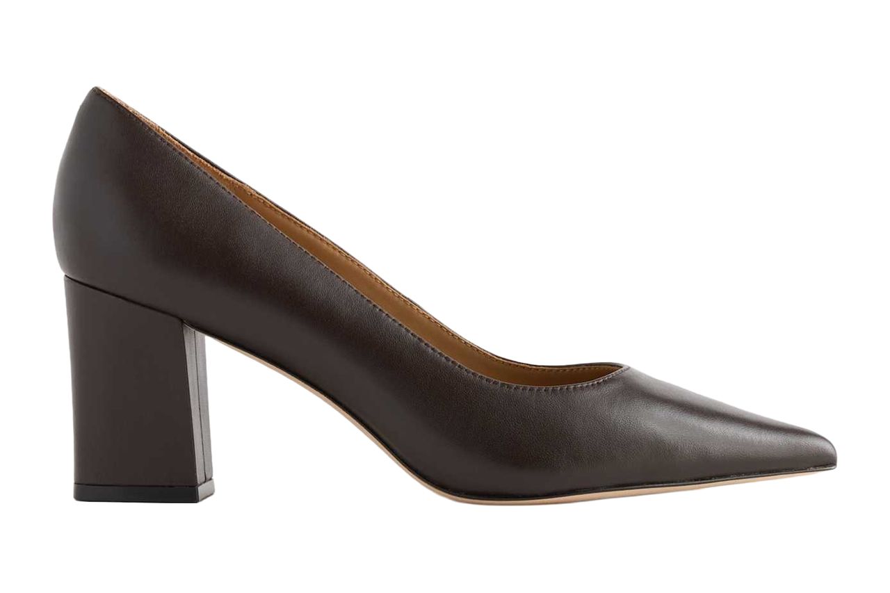 Quince Italian Leather 65mm Block Heel Pump Credit: Quince