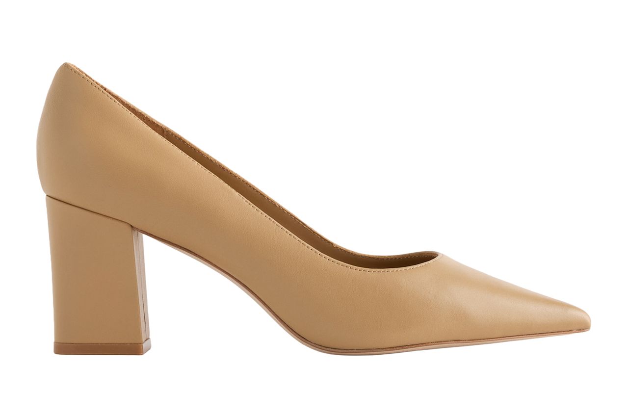Quince Italian Leather 65mm Block Heel Pump Credit: Quince