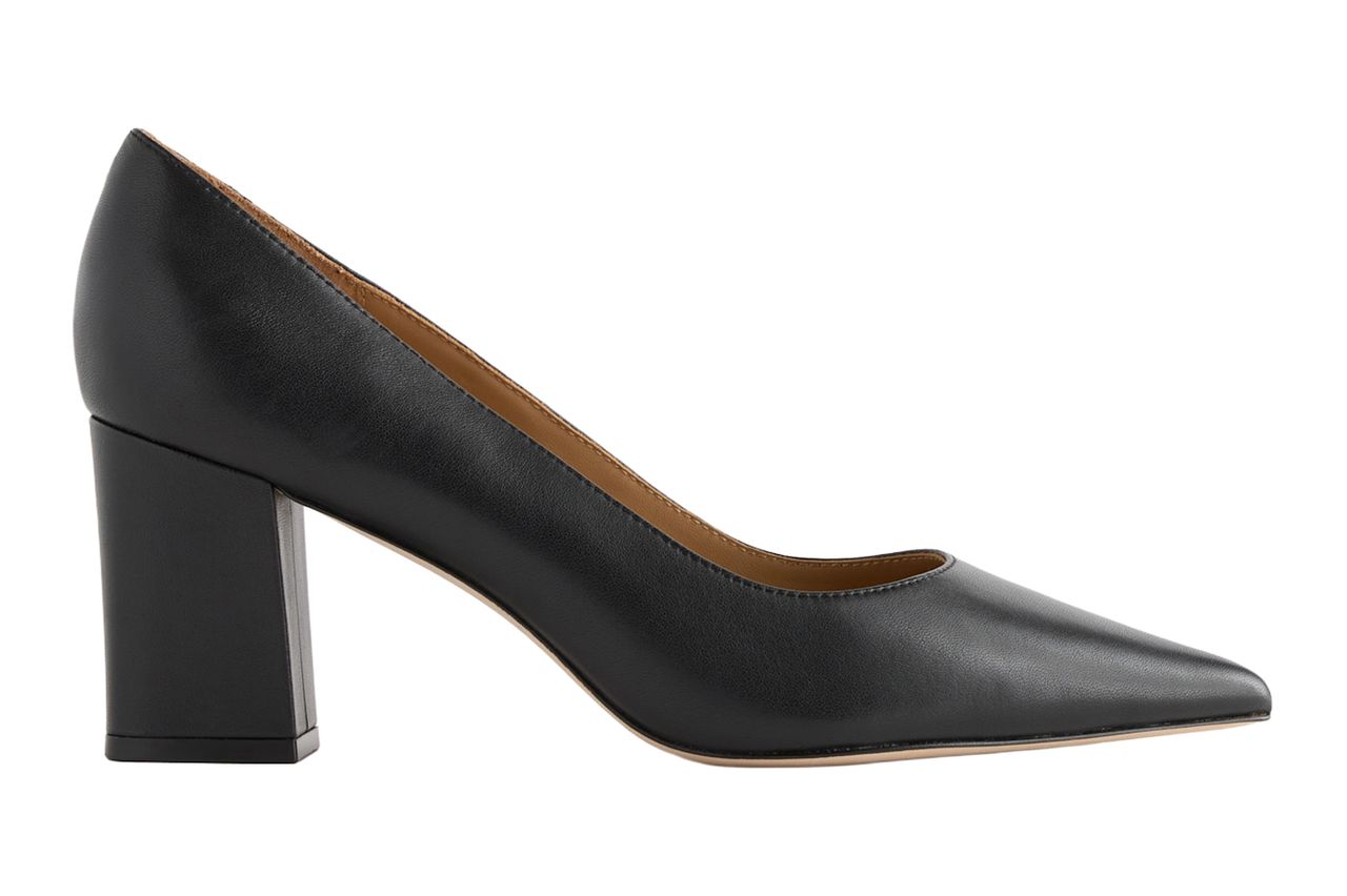 Quince Italian Leather 65mm Block Heel Pump Credit: Quince