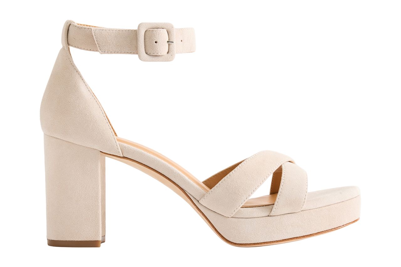 Quince Italian Leather Crisscross Platform Sandal Credit: Quince