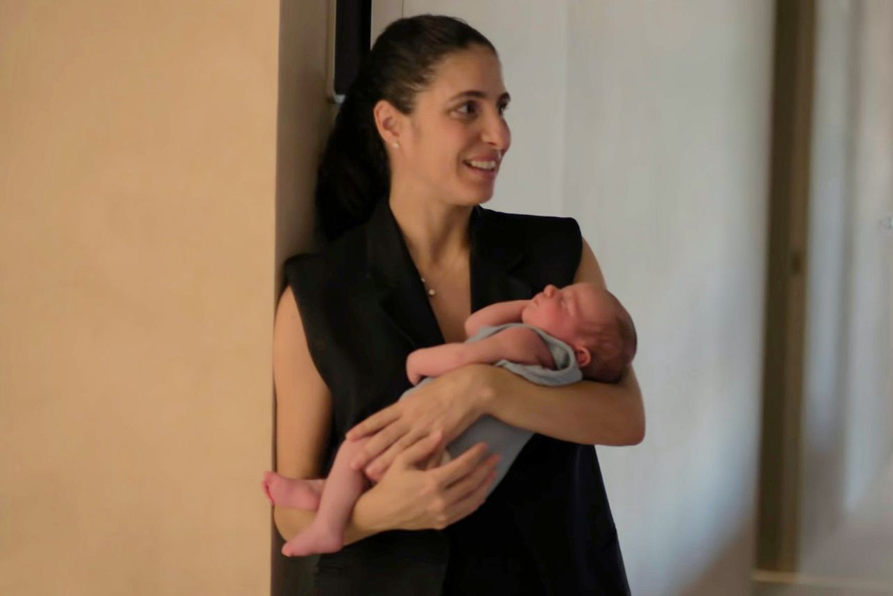 Maria Francisca Perello and her son.Credit: Netflix