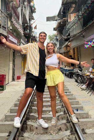 Riley Lemon and Karin Riley Lemon and his girlfriend, Karin, in Vietnam.Credit: @riley.lemon