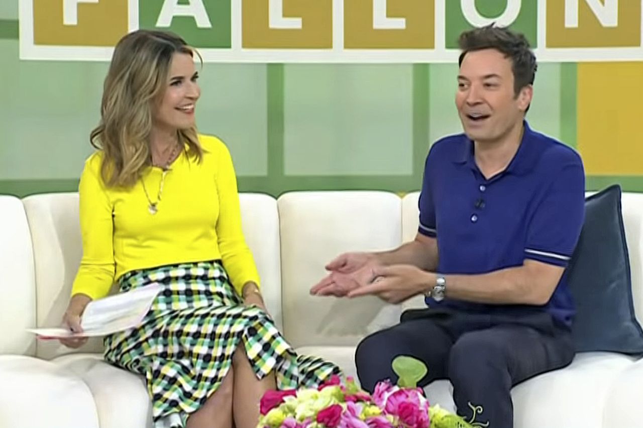 Savannah Guthrie and Jimmy Fallon on May 11Credit: NBC