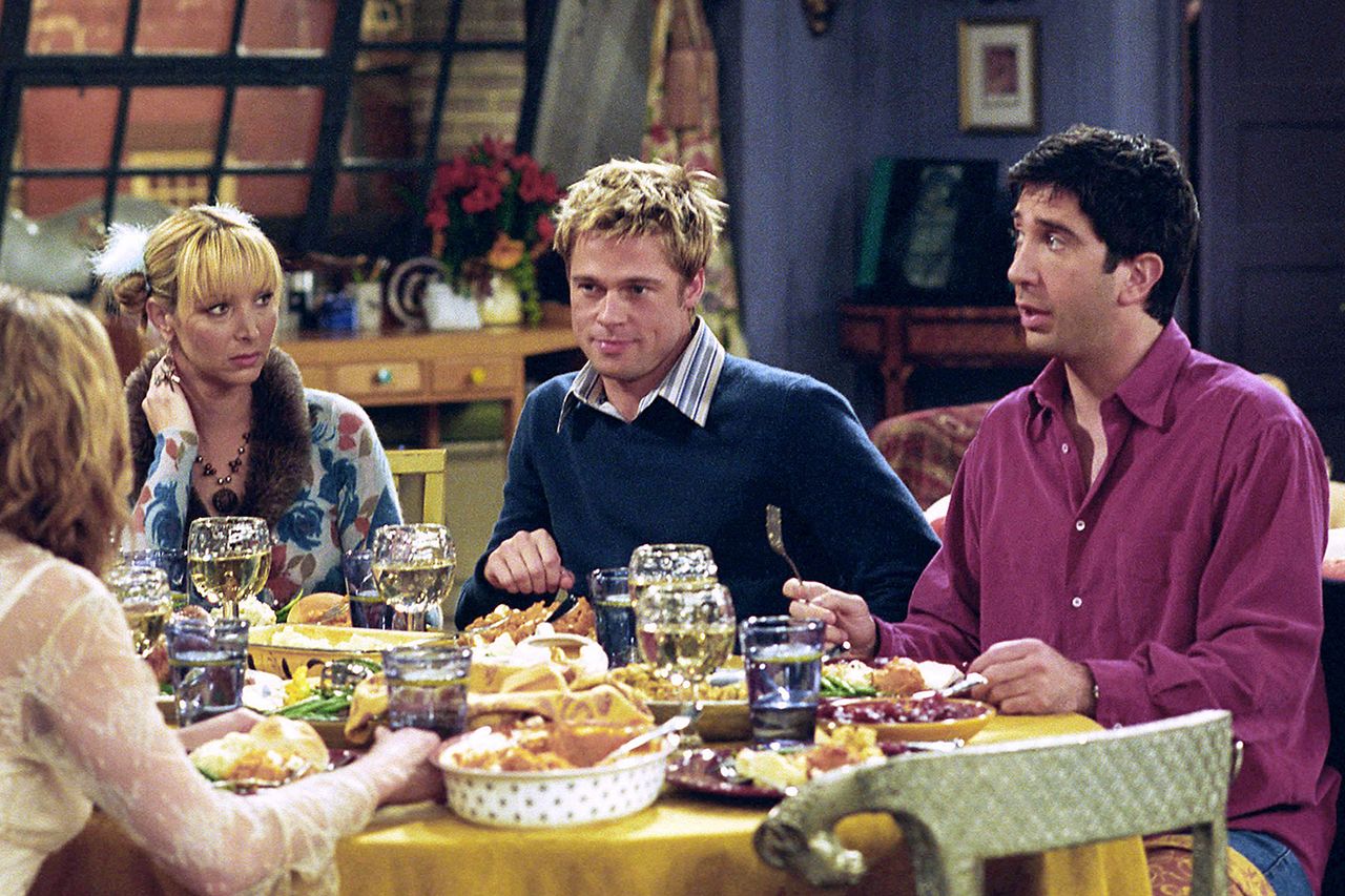 From left: Jennifer Aniston as Rachel Green, Lisa Kudrow as Phoebe Buffay, Brad Pitt as Will Colbert and David Schwimmer as Ross Geller on 'Friends'Credit: Danny Feld/NBCU Photo Bank via Getty