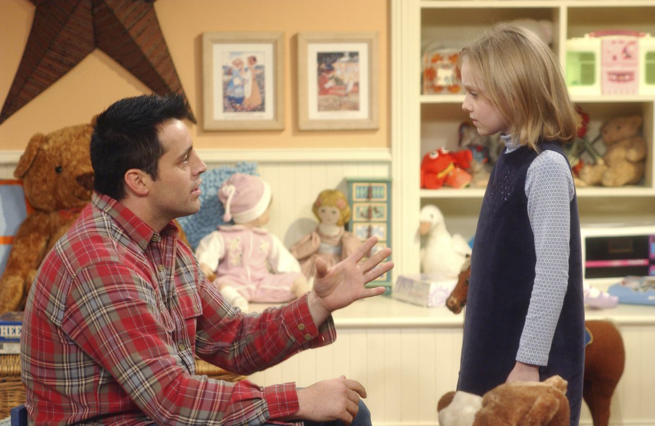 Matt LeBlanc as Joey Tribbiani and Dakota Fanning as Mackenzie on 'Friends'Credit: NBCU Photo Bank via Getty