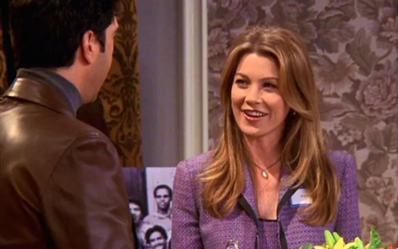 David Schwimmer as Ross Geller and Ellen Pompeo as Missy Goldberg on 'Friends'Credit: Warner Bros. Television