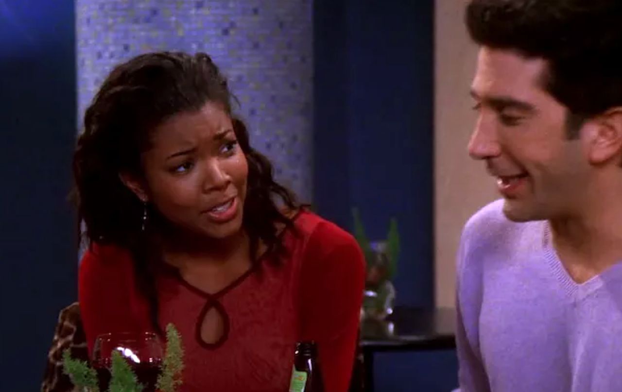Gabrielle Union as Kristen Lang and David Schwimmer as Ross Geller on 'Friends'Credit: Warner Bros. Television