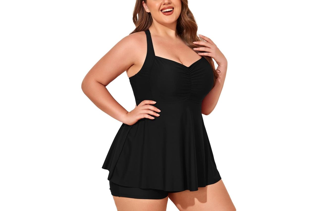 summer mae women plus size two piece tankini swimsuit Credit: Amazon