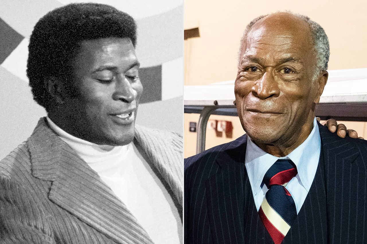 From left: John Amos as Gordon Howard on 'The Mary Tyler Moore Show' in 1972; John Amos in 2019Credit: CBS via Getty; Eric McCandless via Getty