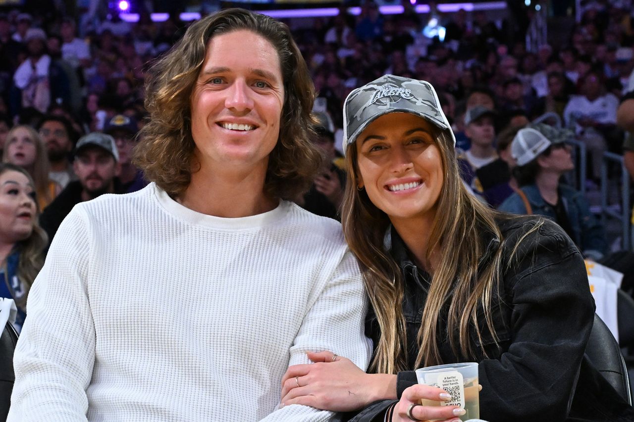 Los Angeles Dodgers pitcher Tyler Glasnow and Meghan Murphy attend a basketball game between the Los Angeles Lakers and the San Antonio Spurs Tyler Glasnow and Meghan Murphy GlasnowCredit: Allen Berezovsky/Getty