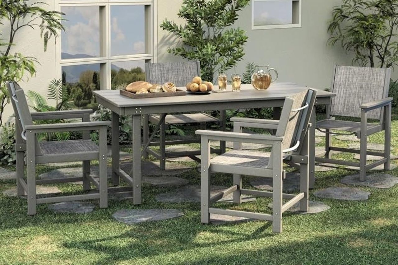 Amazon UDPATIO HDPE Outdoor Table and Chairs Credit: Amazon