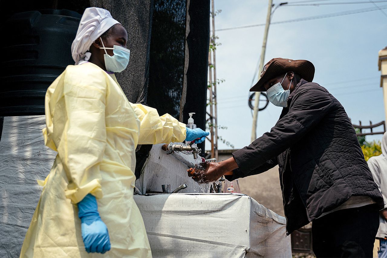 A worker wears protective equipment outside a hospital in Goma, Democratic Republic of Congo, in May 2026Credit: Jospin Mwisha / AFP via Getty
