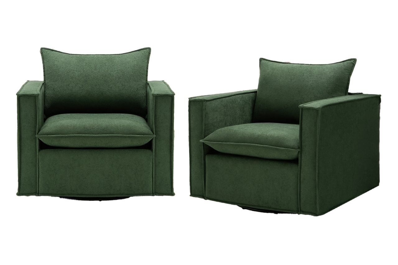 Wayfair Wade Logan Hendina Upholstered Swivel Armchair Credit: Wayfair