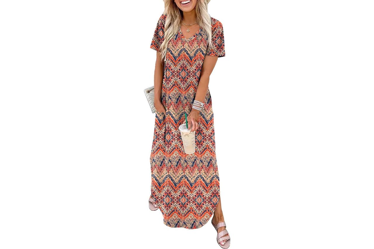 wiholl womens summer short sleeve dresses maxi dress Credit: Amazon