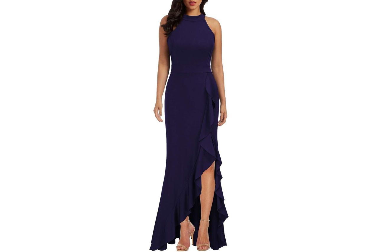 woosea womens high neck split bodycon Credit: Amazon
