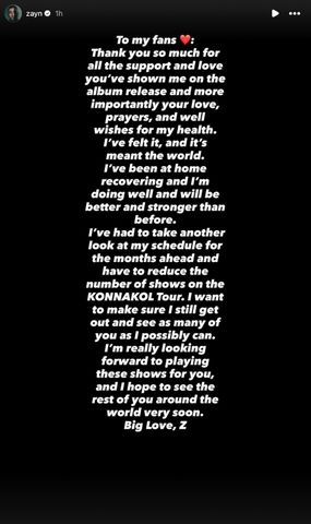 Zayn MalikCredit: Zayn Malik/Instagram