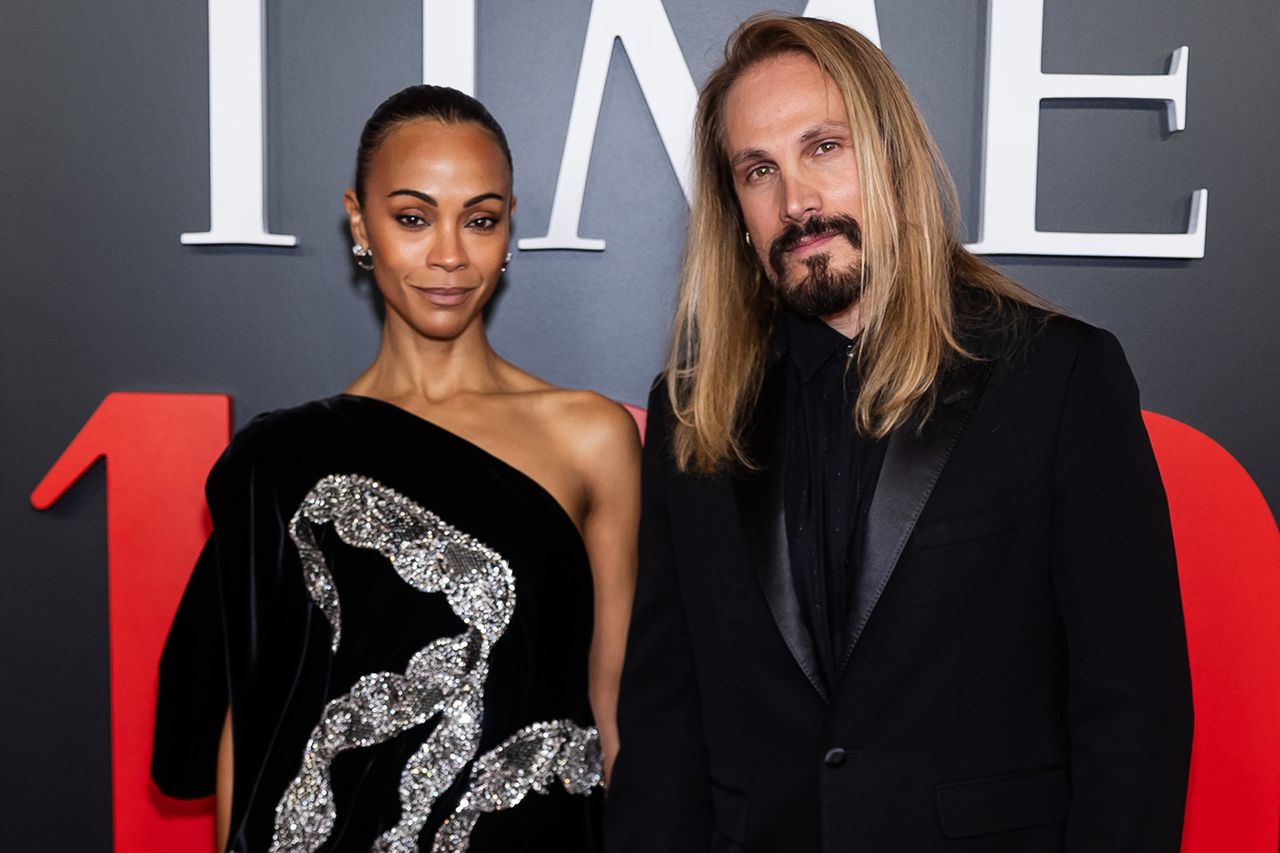 Zoe Saldaña and Marco Perego on April 23, 2026Credit: TheStewartofNY/FilmMagic