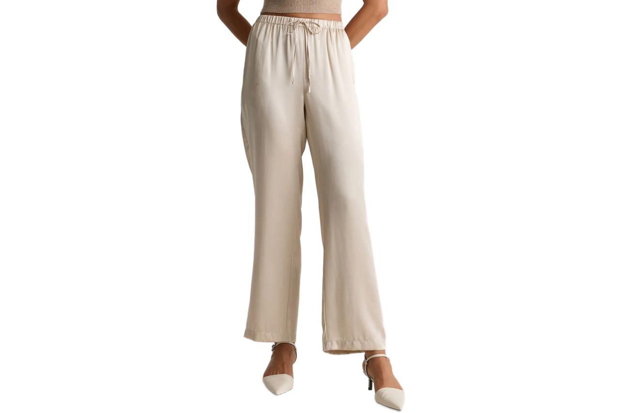 100% Washable Silk Drawstring Wide Leg Pants Credit: Quince