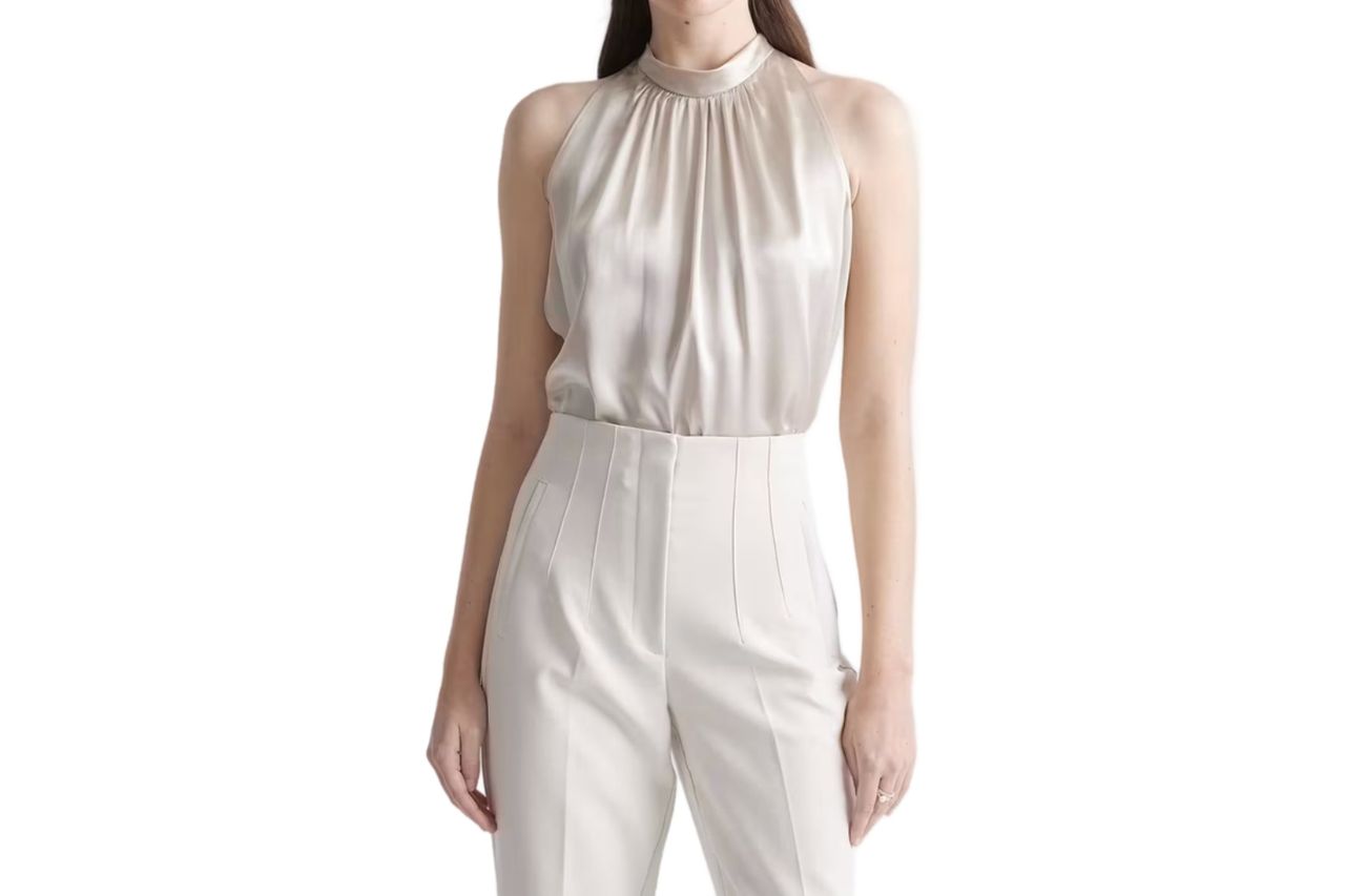 100% Washable Silk Halter Top Credit: Quince