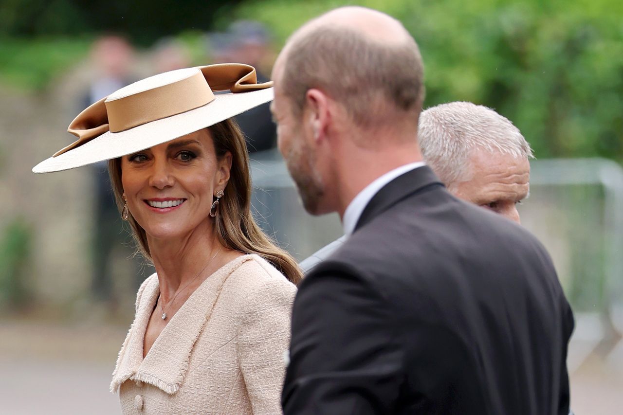 Kate Middleton and Prince William arrive for the Royal wedding of Peter Phillips and Harriet Sperling at All Saints' Church on June 6, 2026Credit: Chris Jackson/Getty