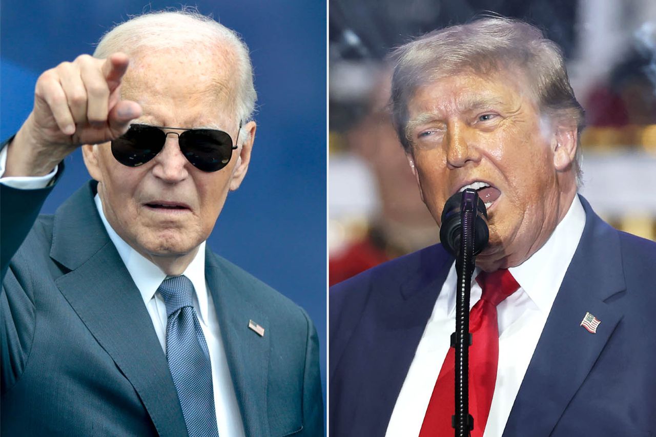 Joe Biden; Donald TrumpCredit: Mustafa Hussain/Bloomberg via Getty; Tasos Katopodis/Getty