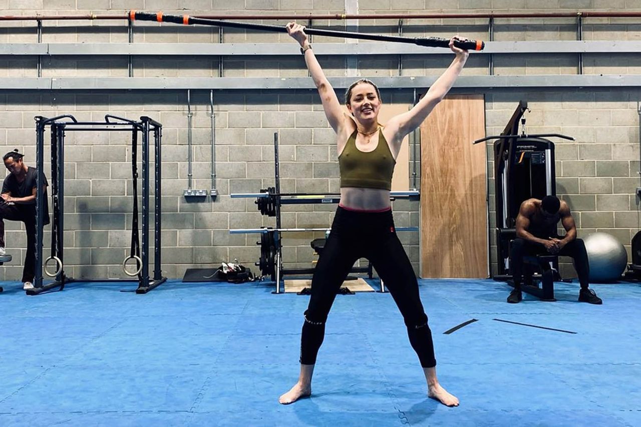 Amber Heard at the gymCredit: Amber Herad/Instagram