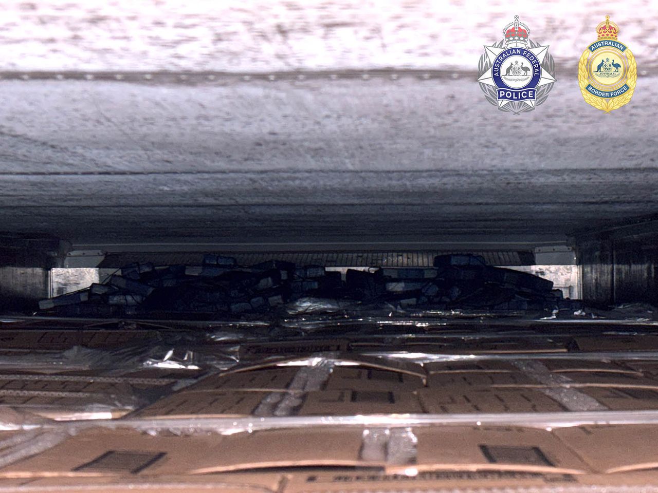 Bricks of cocaine hidden in berry shipmentCredit: Australian Federal Police
