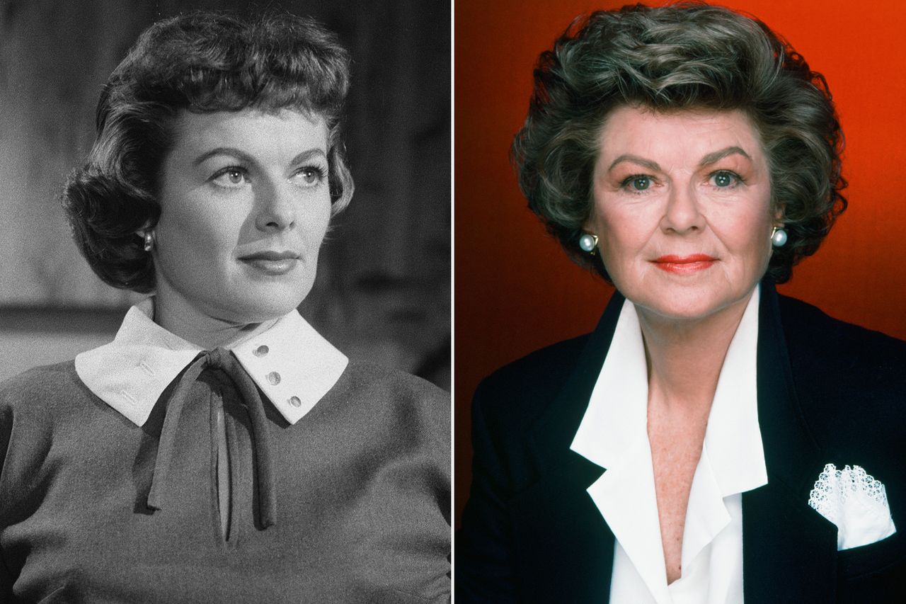 Barbara Hale as Della Street in 'Perry Mason' (left); Barbara Hale as Della Street in 'The Case of the All-Star Assassin' (right).Credit: CBS via Getty; Paul Drinkwater/NBC/NBCU Photo Bank