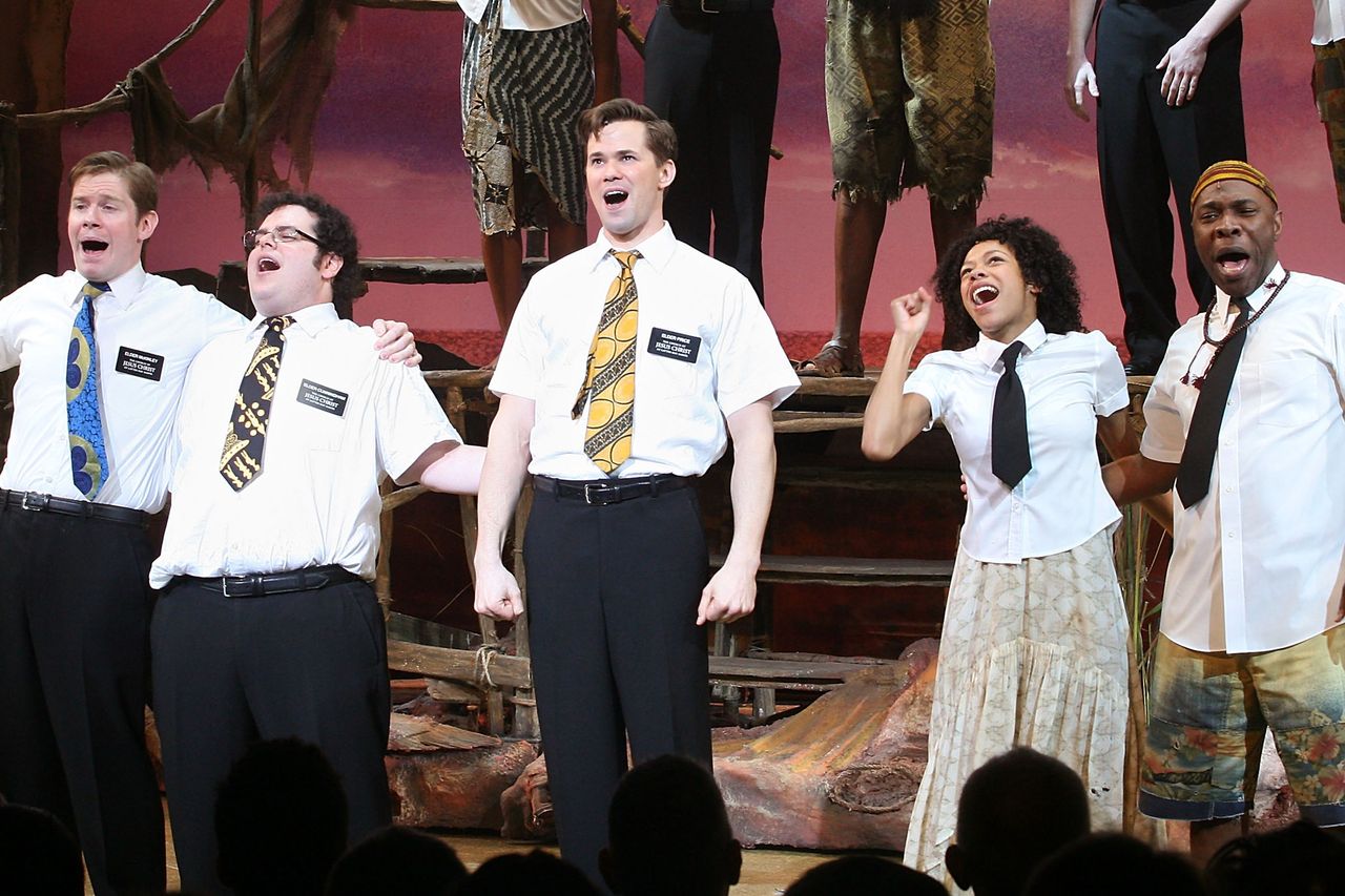 Actors Rory O'Malley, Josh Gad, Andrew Rannells, Nikki M. James and Michael Potts attend the opening night of Rory O'Malley, Josh Gad, Andrew Rannells, Nikki M. James and Michael Potts on opening night of 'The Book of Mormon' on March 24, 2011Credit: Jim Spellman/WireImage