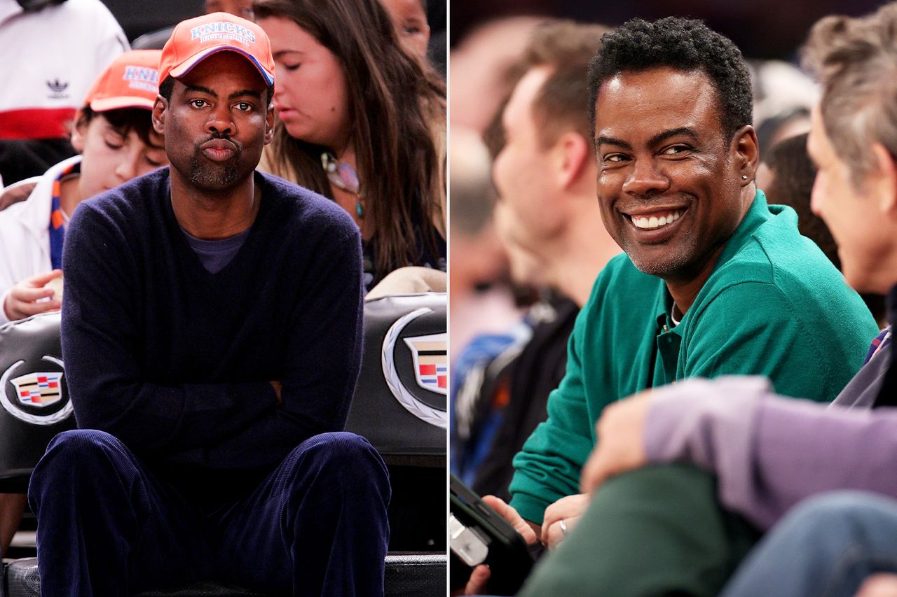 Chris Rock NY Knicks basketball game Chris RockCredit: James Devaney/WireImage; Evan Bernstein/Getty
