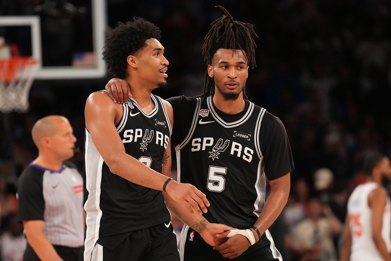 Dylan Harper and Stephon CastleCredit: Jesse D. Garrabrant/NBAE via Getty