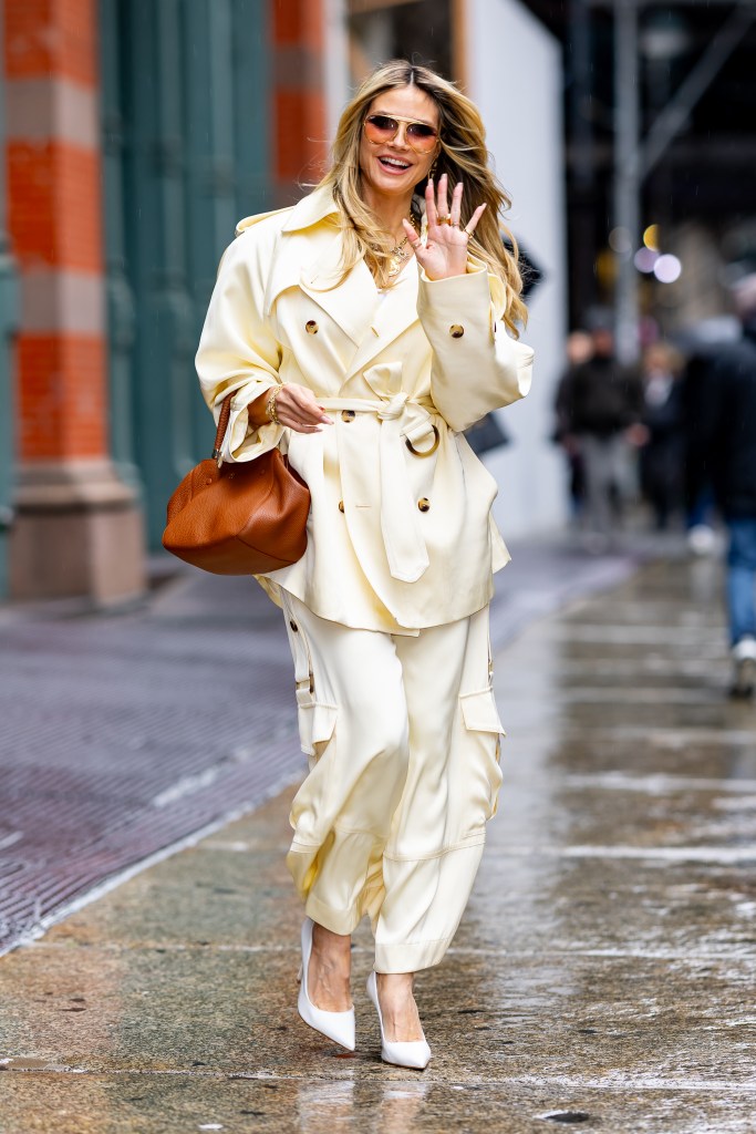 NEW YORK, NEW YORK - APRIL 07: Heidi Klum is seen in SoHo on April 07, 2025 in New York City. (Photo by The Hapa Blonde/GC Images)