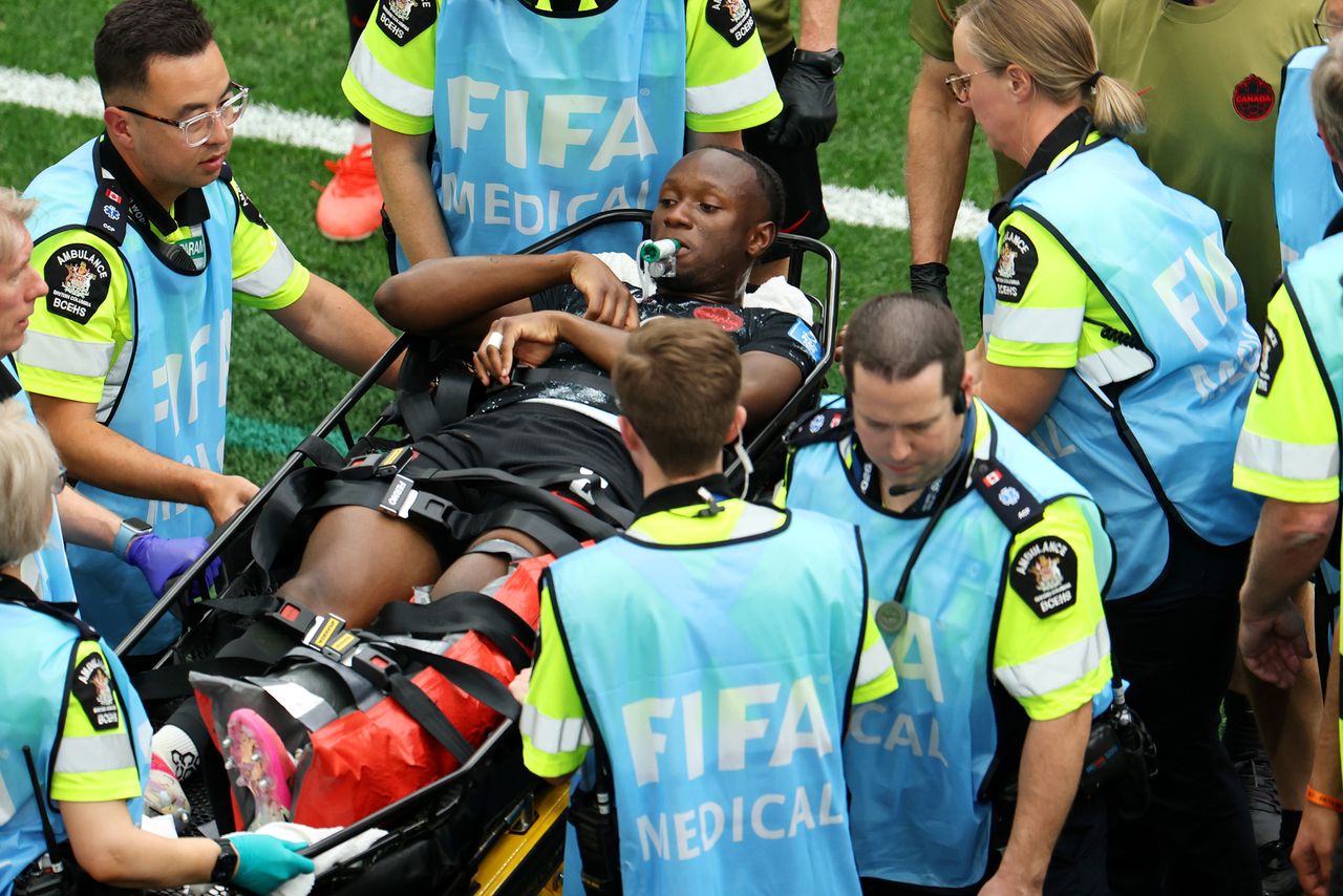 Ismael Kone #8 of Canada after being fouled by Assim Madibo #23 of Qatar during FIFA World Cup 2026Credit: Emilee Chinn/Getty