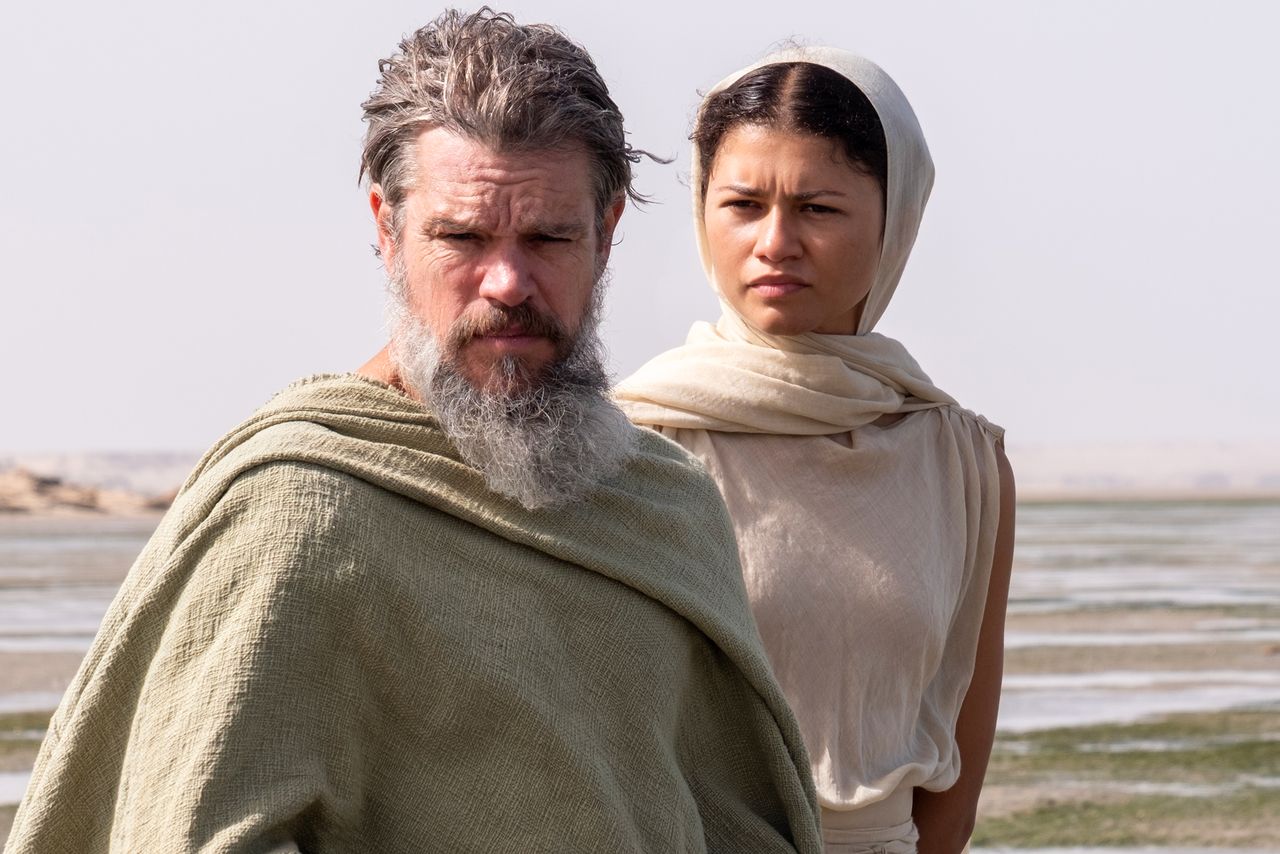 Matt Damon (left) and Zendaya (right) in 'The Odyssey.'Credit: Melinda Sue Gordon/Universal Studios