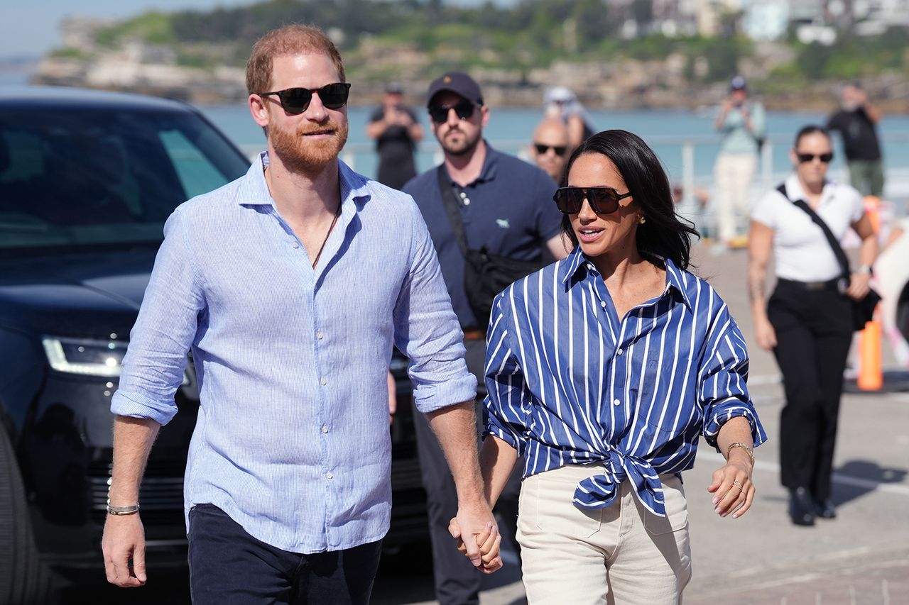 Prince Harry, Duke of Sussex, and his wife Meghan, the Duchess of Sussex Prince Harry and Meghan Markle meet with first responders during a trip to Bondi Beach in Sydney, Australia, on April 17, 2026Credit: Jonathan Brady / POOL / AFP via Getty