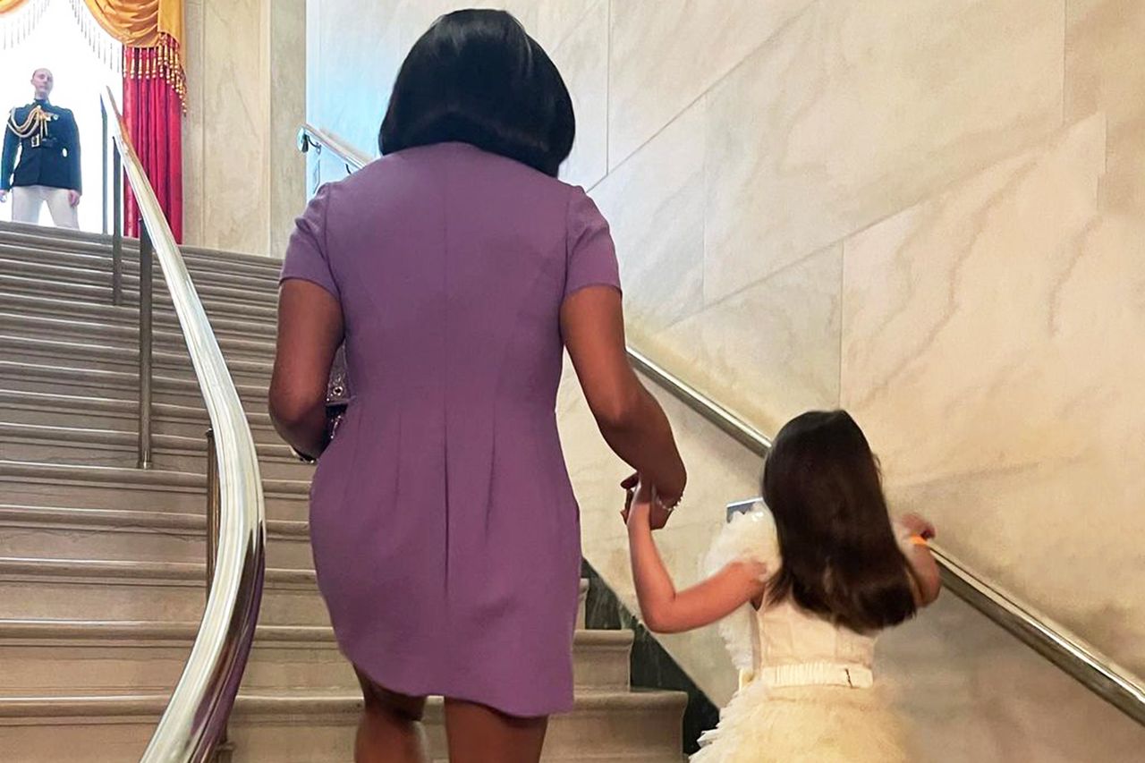 Mindy Kaling and her daughter at the White House Mindy Kaling and daughter Katherine at the White HouseCredit: Mindy Kaling/Instagram