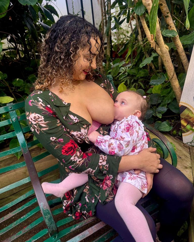 Mom Claps Back at Trolls Who Criticize Her for Breastfeeding 16-Month-Old Daughter in the Middle of a Music Festival Tayah Ettienne breastfeeding her daughter AaliyanaCredit: Kennedy News and Media