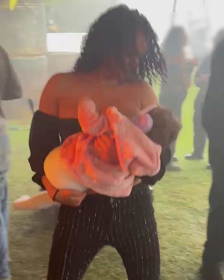 Mom Claps Back at Trolls Who Criticize Her for Breastfeeding 16-Month-Old Daughter in the Middle of a Music Festival Tayah Ettienne breastfeeding her daughter Aaliyana during music festivalCredit: Kennedy News and Media